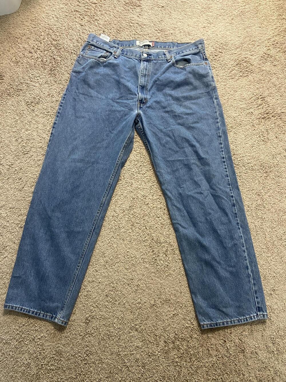 Levis 550 Jeans Mens 42x31 Blue Med Wash Relaxed Tapered Leg Denim Pants